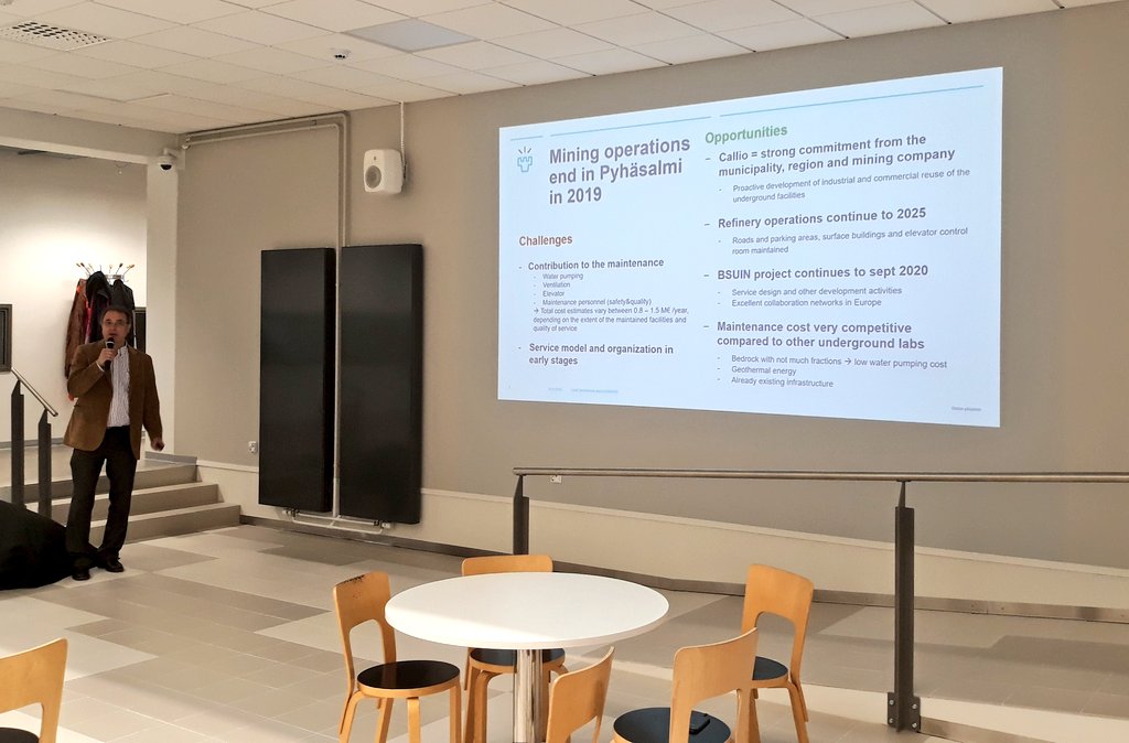 JJoutsenvaara's tweet photo. Panu Jalas: @CallioPyhajarvi is a strong commitment from the #Pyhajarvi municipality, region and community.
#CallioLab is an unique underground environment with topnotch infrastructure for #research and #innovation.
Vision for 2025?
#CallioLabResearchCommunity @ResearchEurope https://t.co/tpKNCJOtTq