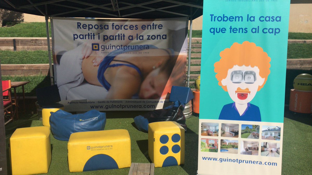 A la zona de descans de <a href="/GuinotPrunera/">MADURO PRESO</a> entre setmana podràs relaxar-te i veure la resta de partits i els caps de setmana, amb la col•laboració de XC Group, podràs relaxar-te i reposar forces amb el seu servei de fisio! 💆‍💆‍ #CircuitPadelcat2018 #guinotprunera #relax