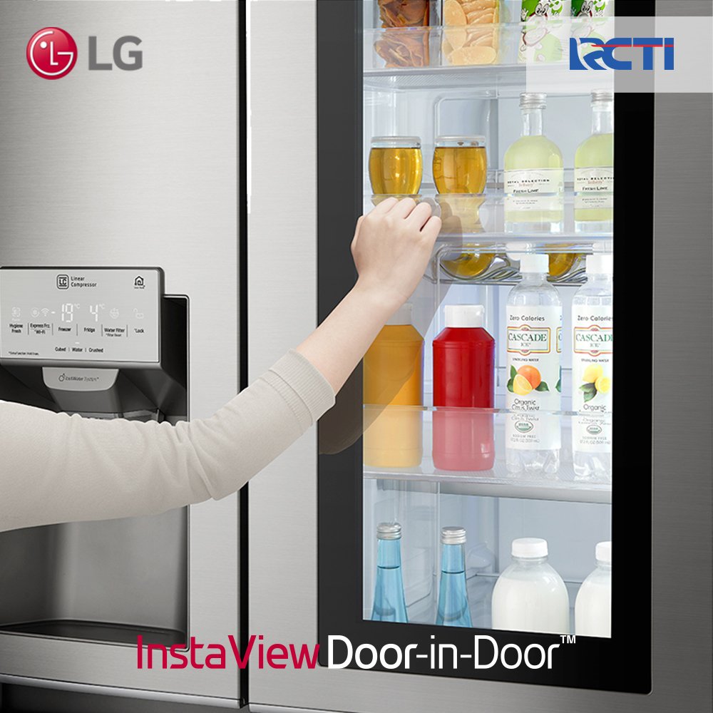 OfficialRCTI's tweet photo. Jaga kesegaran makanan lebih tahan lama dengan Kulkas LG InstaView Door-in-Door™ yang memiliki teknologi panel kaca membuat anda melihat isi kulkas tanpa membuka pintunya. Bisa hemat listrik hingga 32%. Rebut hadiah spesial dari @LGEIndonesia di https://t.co/pLhudNTiQN https://t.co/o4eQFzBHqE