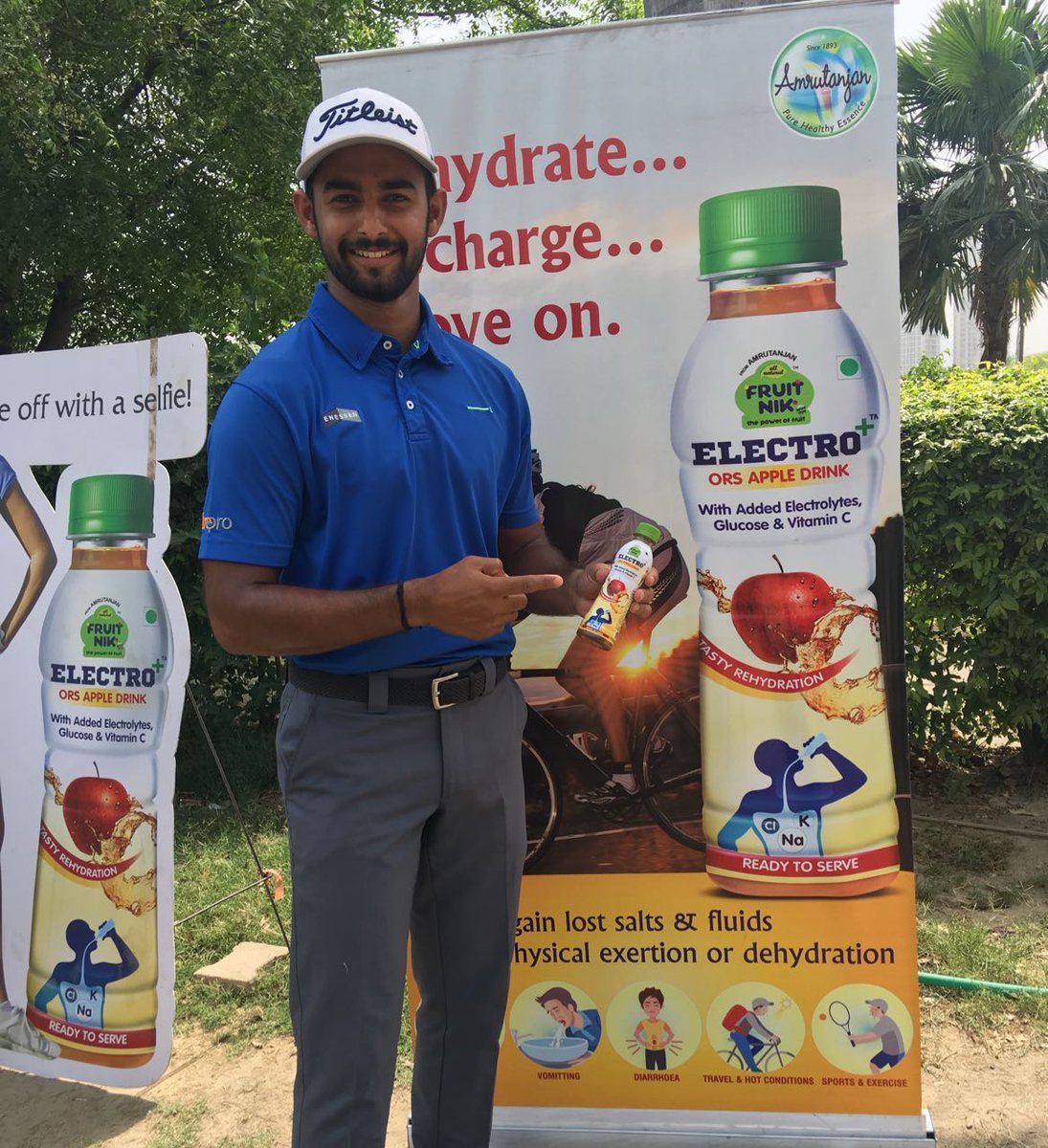 I #rehydrate with #Fruitnik electro + ORS Apple drink #ParamountGolfForeste #DelhiNCROpen