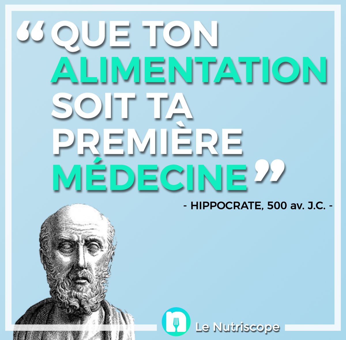 LeNutriscope's tweet photo. Ca fait plus de 2500 ans que ce bon vieux Hippocrate avait déjà tout compris...
#LaSanteVientEnMangeant #nutriiton #alimentation #EducAlim https://t.co/83snkrK1Qk