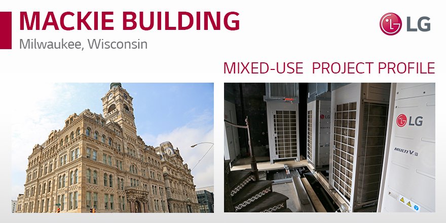 LGHVACUSA's tweet photo. New Mixed-Use Project Profile! See how LG VRF helped modernize the functionality of the historic and iconic Mackie Building in Milwaukee: https://t.co/EJwZtBs6LZ https://t.co/NKr9HWV3RC