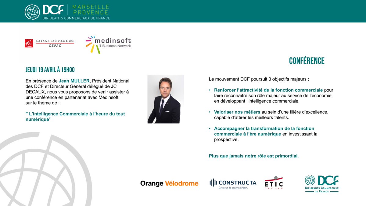 DCFMarseille's tweet photo. Jour J pour notre grande conférence sur l'intelligence commerciale !
#DCF #IntelligenceCommerciale https://t.co/QVUzMkjXlW