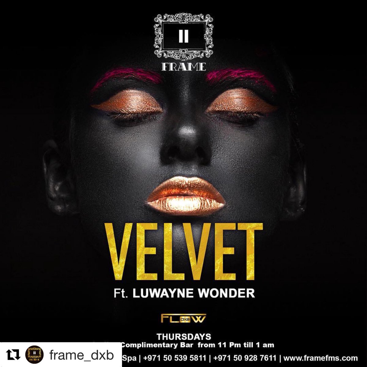 Syed_Anas11's tweet photo. THERE'S A NEW THURSDAY IN TOWN !!! @frame_dxb ,
OPEN BAR FOR OUR LOVELY LADIES 🥂TILL 1am.
#FlowDXB #FRAMEDXB #frameclub #weekend #dubaiparty #RNBLOVERS #dxbparties #mydubai #dubai
#dubailife #dxbnights
For Reservations & Table Details
Call or Whatsapp # 0551518344 https://t.co/973yyX3vy5