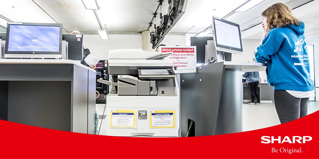 CopyITDigital's tweet photo. #DYK @sheffielduni has over 600 Sharp #MFPs on its campus. Find out how My Sustainable Print is expected to save the university £1 million per annum in print costs alone and think what we could do for your business printing https://t.co/IMC0bZSik5 https://t.co/GH0iJENMt7