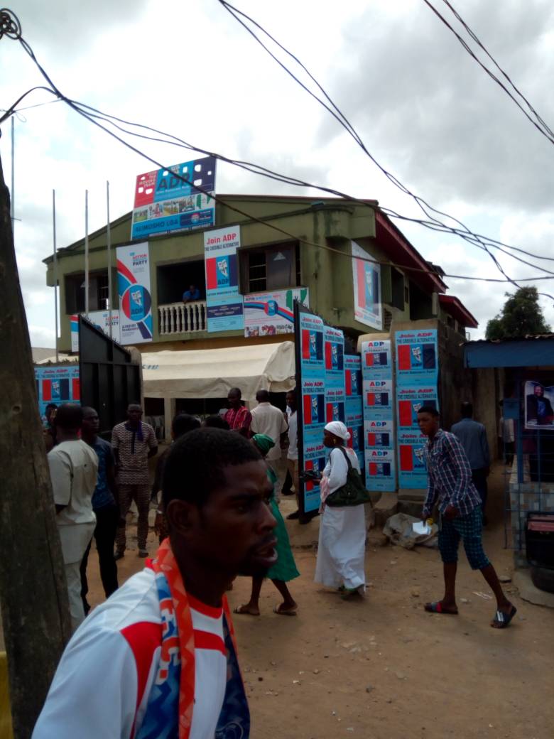 ADPLagos's tweet photo. Happening Now: Official opening ceremony of the Action Democratic Party (ADP) secretariat in Alimosho LG, Lagos. #JoinADP https://t.co/VrGs97eyzS