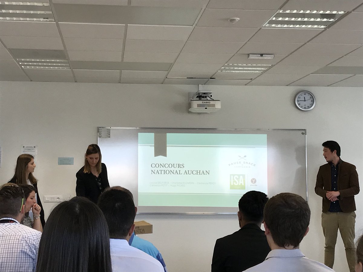 En direct de la finale régionale du challenge école AUCHAN de la région nord, bonne chance à nos étudiants ISA <a href="/Auchannews/">Auchan Retail</a> @ISA_Lille