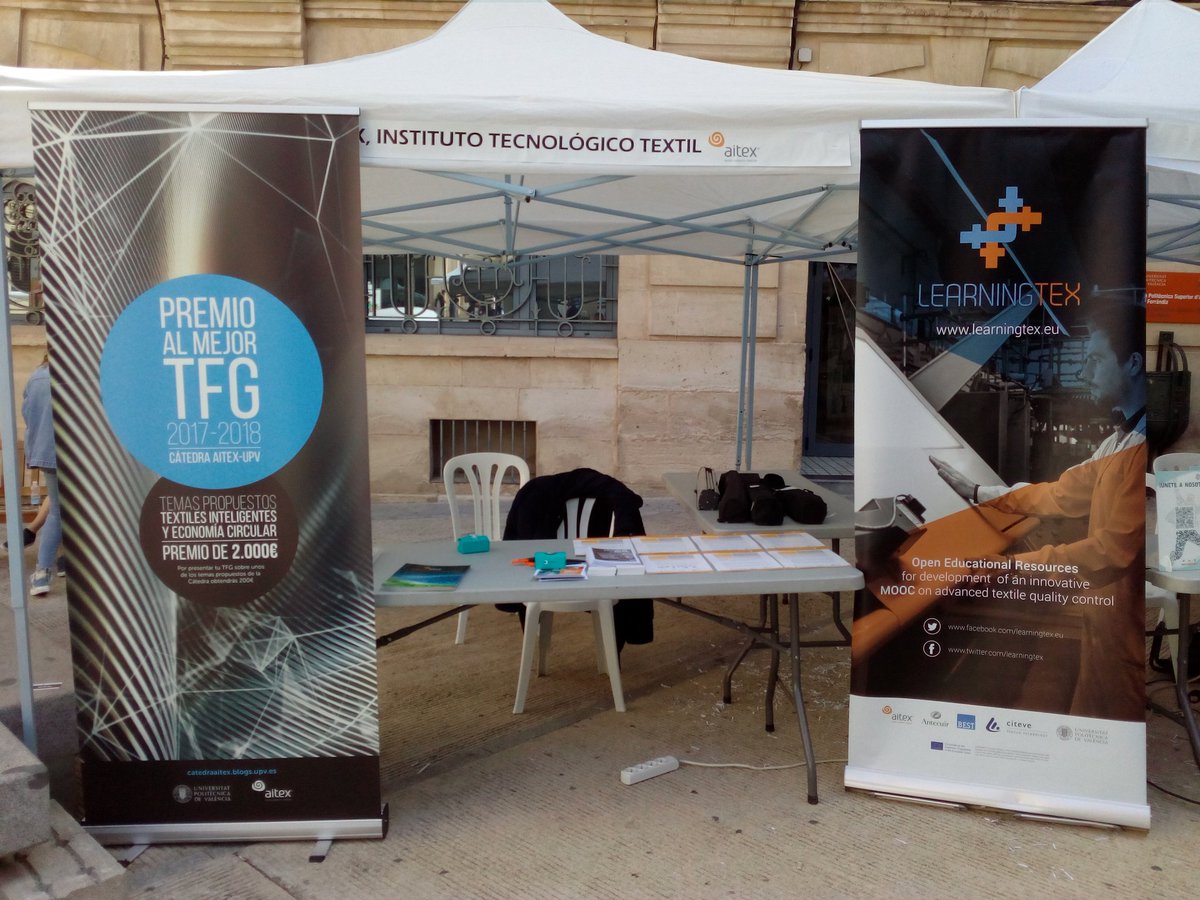 e_rufo's tweet photo. Hoy estamos en el foro de empleo de empleo y emprendimiento de la upv para dar a conocer las actividades que realizamos en @aitex_es https://t.co/wMa8wJVo6T