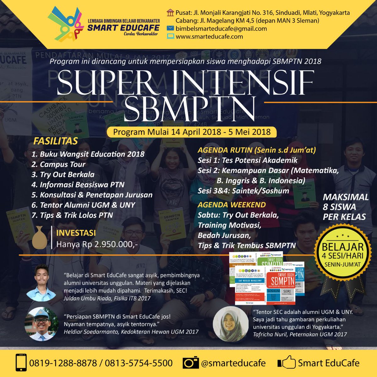 Program super intensif #sbmptn masih dibuka. Jangan menyerah!! Masih ada waktu untuk berjuang! #sbmptn2018 #sbmpnwarrior #maba #student