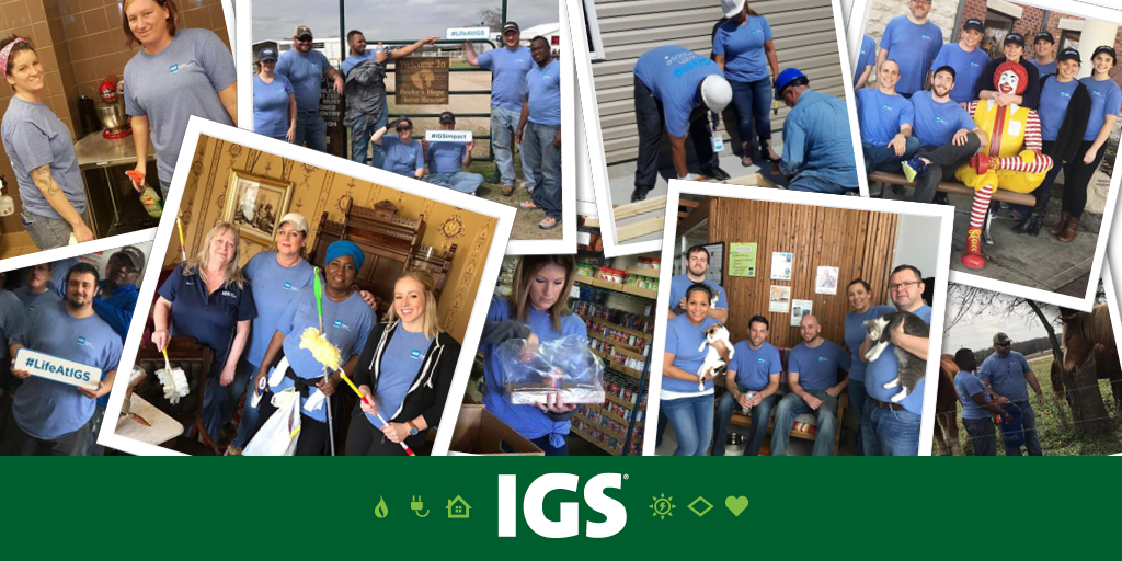 IGSEnergy's tweet photo. All IGS employees are volunteering their time in the community today at over 60 sites throughout the country. We are giving back and making a difference in the world! Weβll be back tomorrow. #lifeatigs #igsimpact https://t.co/zwIjTEAHHT