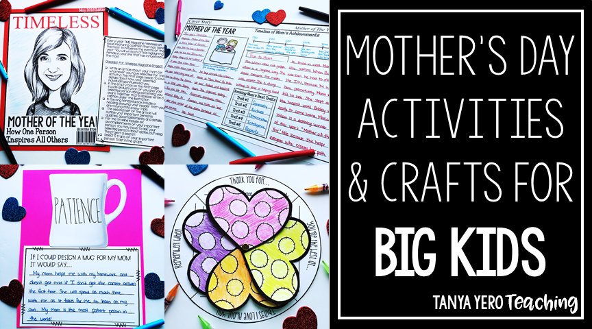 These Mother's Day activities are perfect for your upper elementary classroom! #mothersday #education #teacher bit.ly/2qG2F68