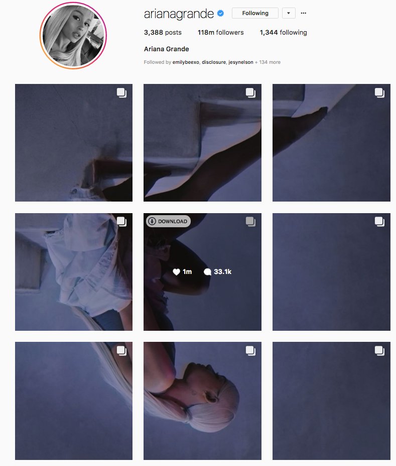 CapitalOfficial's tweet image. Just in case you needed anymore proof as to why @ArianaGrande is a Queen... she currently has over 1 million likes on a picture of her knee 💯