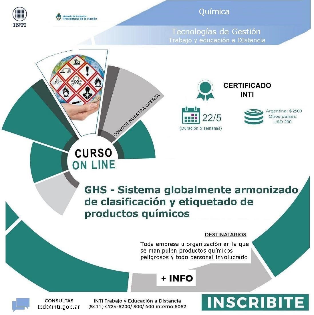 CER_PERU's tweet photo. La Organización gubernamental INTI, de Argentina, dictará un curso virtual sobre el Sistema Globalmente Armonizado de Clasificación y Etiquetado de Productos Químicos .

¡APROVECHA ESTA OPORTUNIDAD! 😁

Para mayor información:
https://t.co/hjV6sCKdRO https://t.co/9ydcf6LQWo