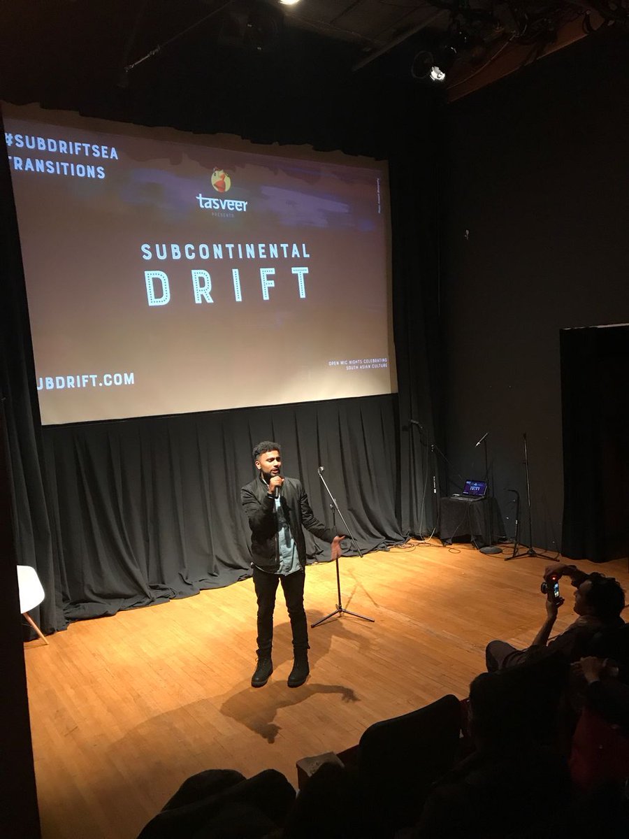 subdriftsea's tweet photo. The multitalented Ariv Adiaman in his third Subdrift performance, killing it as usual #subdrift #subdriftsea #seattle #OpenMic https://t.co/TdCTuSinoM