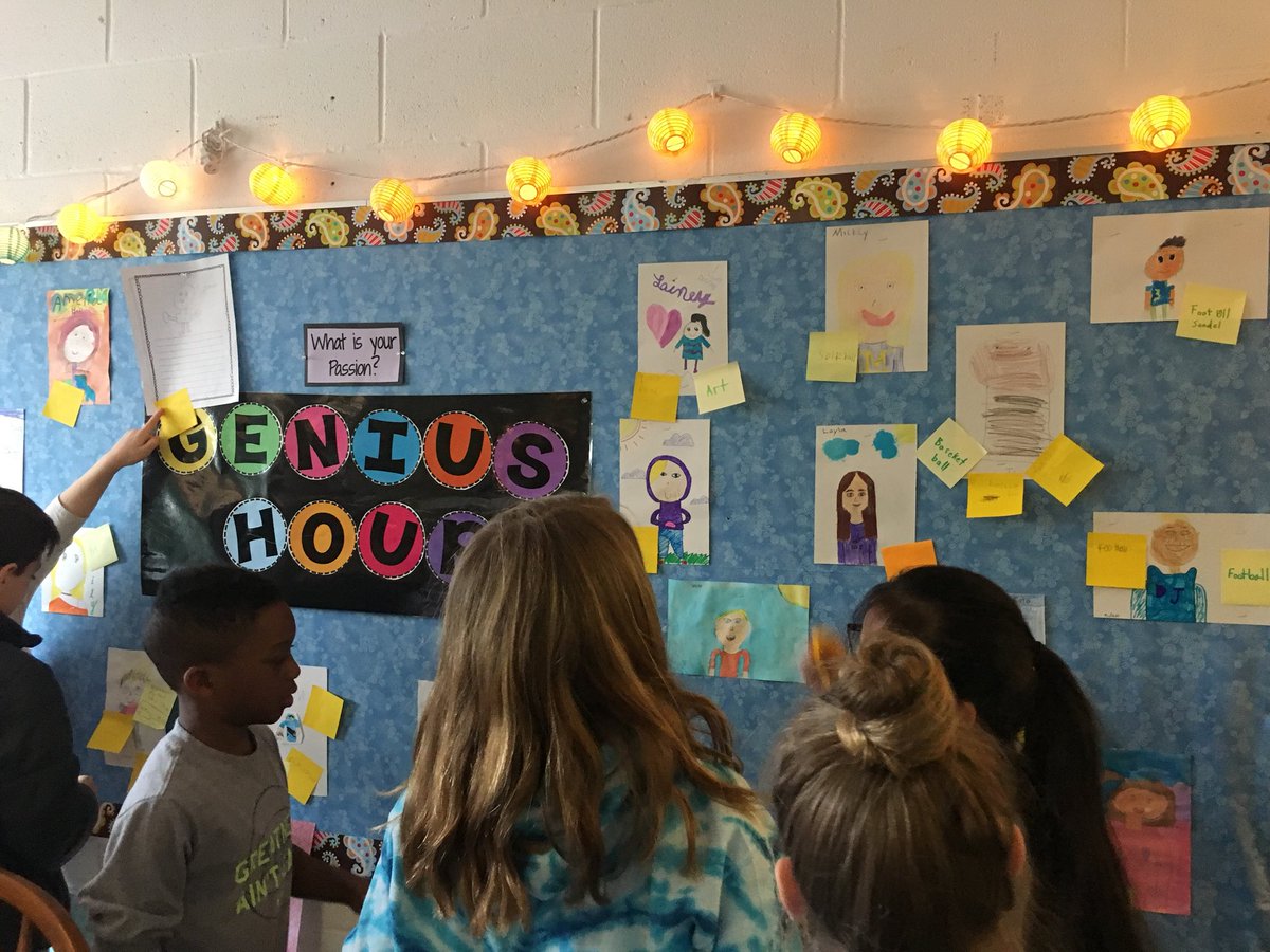 Mrsmkleman's tweet photo. Rethinking genius hour! Ss are sharing what they know about each other - working towards finding our passion!  Next step? What should we do with it? @AltonDarby #ADEhappy https://t.co/c2UYQ3s4Ff