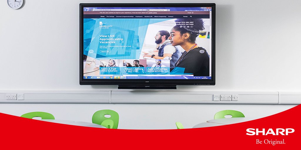 CopyITDigital's tweet photo. When @leedscitycoll was looking to change the way its students and staff learn and teach, it turned to Sharp to help. Sharp #BIGPAD interactive displays are driving that change - read their story https://t.co/GbVEEiybfL https://t.co/w8CtLZDC7Z