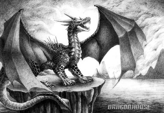 鉛筆だけで おそろしく懐かしい鉛筆画。鉛筆だけで描いたドラゴン二匹目♪ #けも