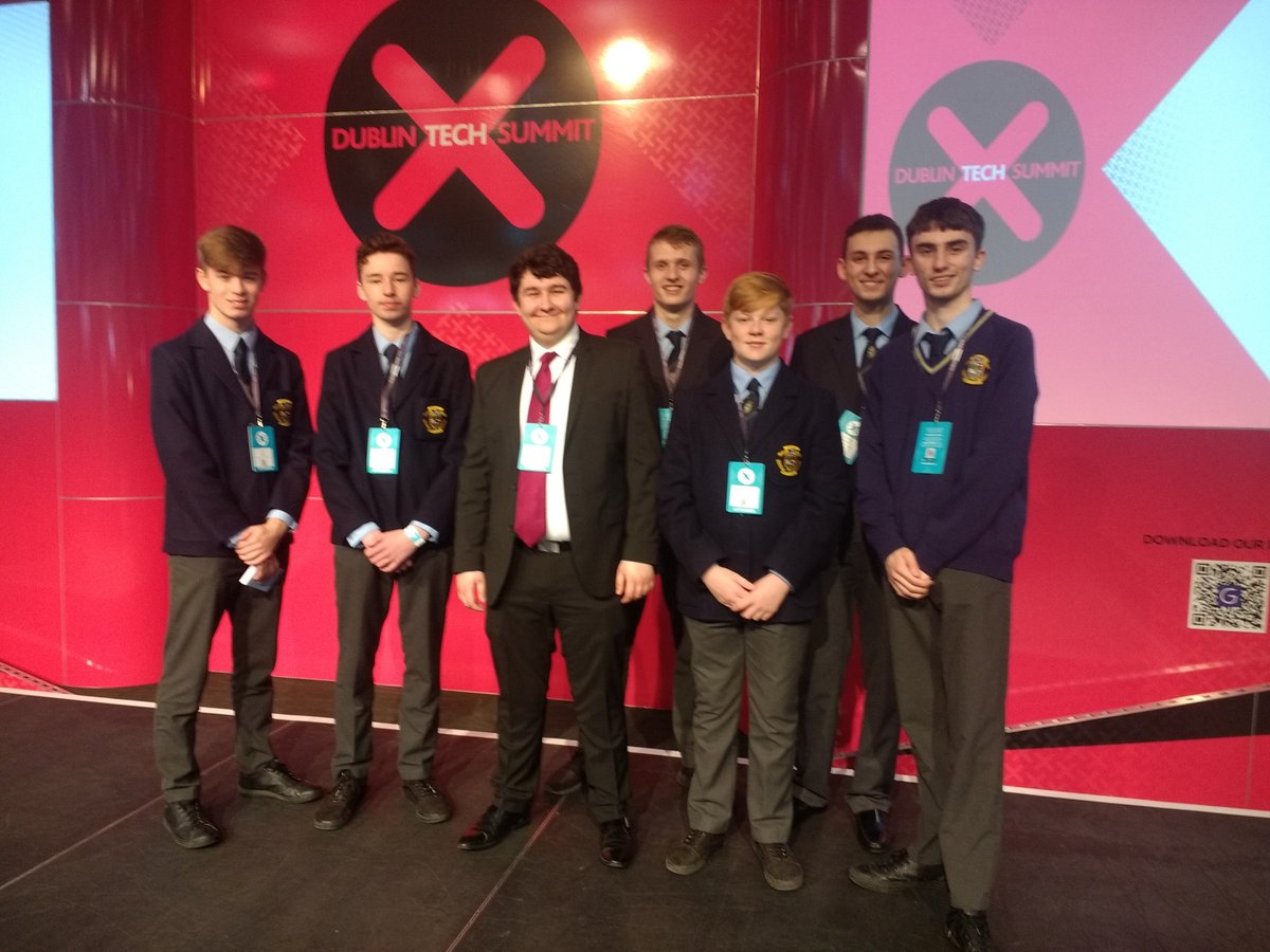 PCS Students at Dublin tech summit before they present in the startup pitch #dublintechsummit @accsirl @YSInow
