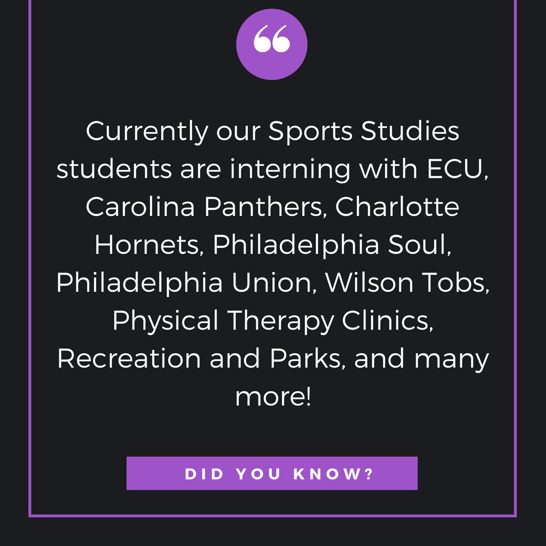 One cool thing about being a Sports Studies student, is all the possibilities of places you could get an internship! Not to mention all the great places our students will be interning this Summer and Fall!! #DidYouKnow