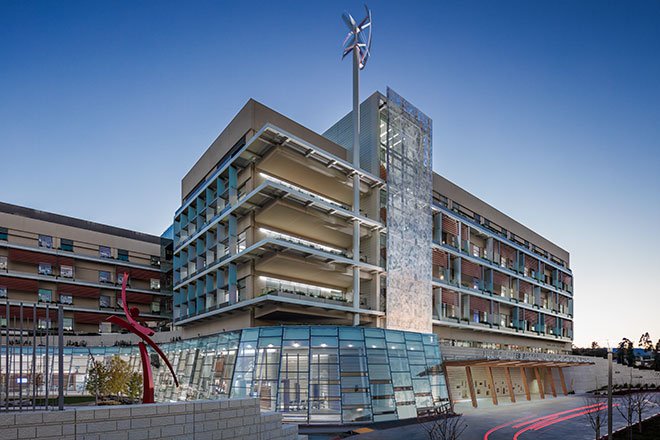 StanfordChild's tweet photo. Lucile Packard Children's Hospital Stanford is now the West Coast’s first #LEED Platinum children’s hospital. It is the second children’s hospital in the world to earn LEED Platinum status, the highest designation for sustainability awarded by the @USGBC. https://t.co/vyZm7uj1el https://t.co/oWv9qnGc0c
