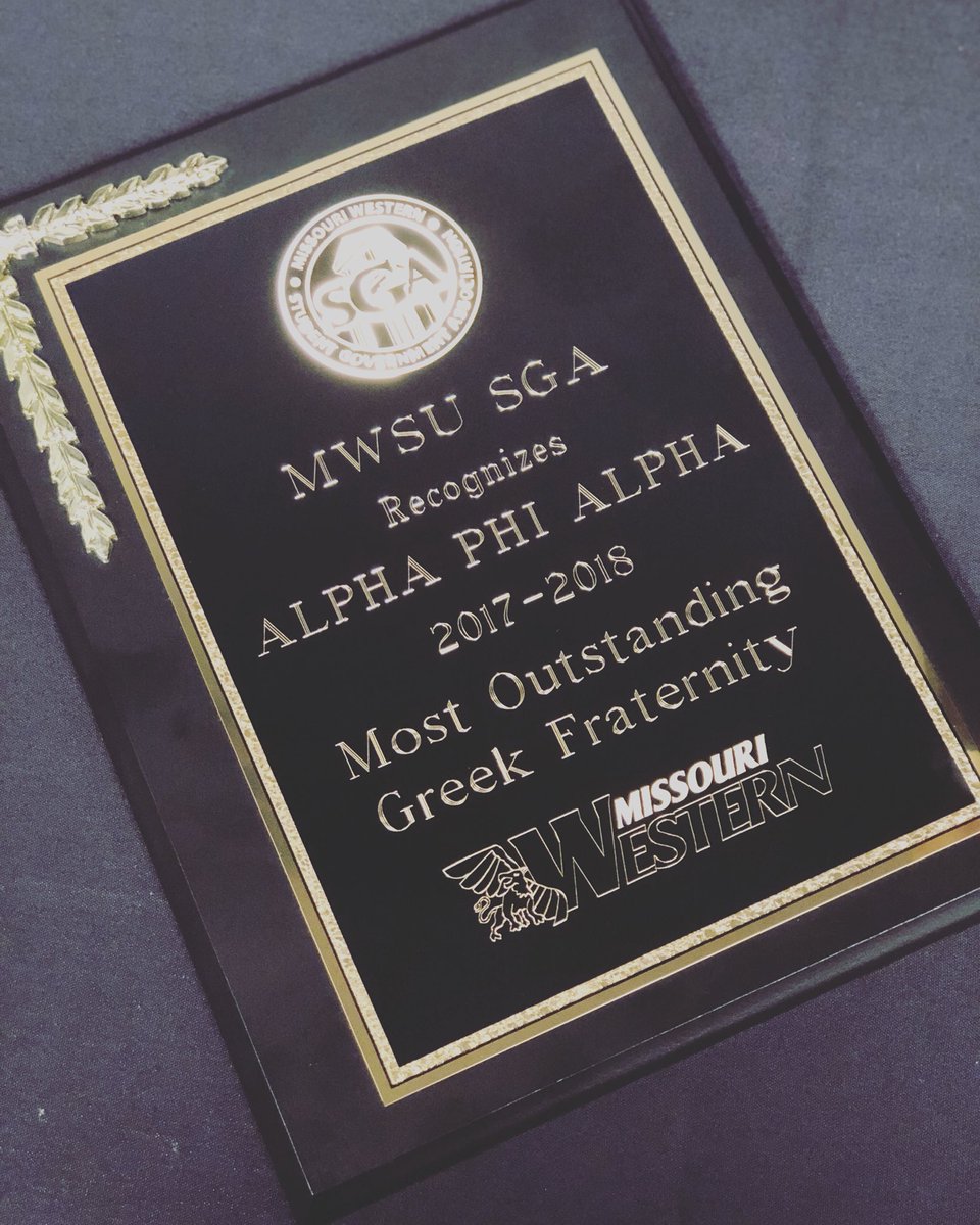 MowestAlphas's tweet photo. And the Most Outstanding Greek Fraternity goes to..... Thanks to the Student Government Association for the recognition! #MowestAlphas #SKAlphas https://t.co/IUjJMoueZO