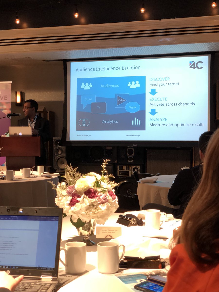 AaronGoldman's tweet photo. Audience intelligence in action with @digital_anupam @4Cinsights #4CTheFutureofMedia #ModernMicroscope https://t.co/OZyGAzvihU