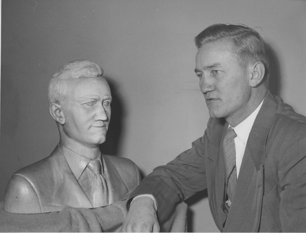 nbccd's tweet photo. Craft throwback from the 1960s. This is sculptor Winston Bronnum, who created the now defunct Animaland Theme Park in Penobsquis, NB.
#craftbt #tbt #woodcarving #woodart #woodcraft https://t.co/ah0Tx2LkKq