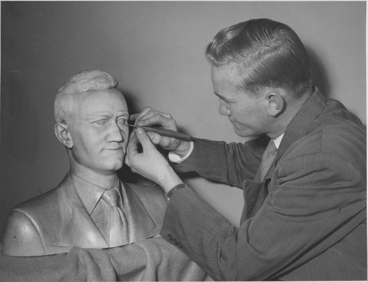 nbccd's tweet photo. Craft throwback from the 1960s. This is sculptor Winston Bronnum, who created the now defunct Animaland Theme Park in Penobsquis, NB.
#craftbt #tbt #woodcarving #woodart #woodcraft https://t.co/ah0Tx2LkKq