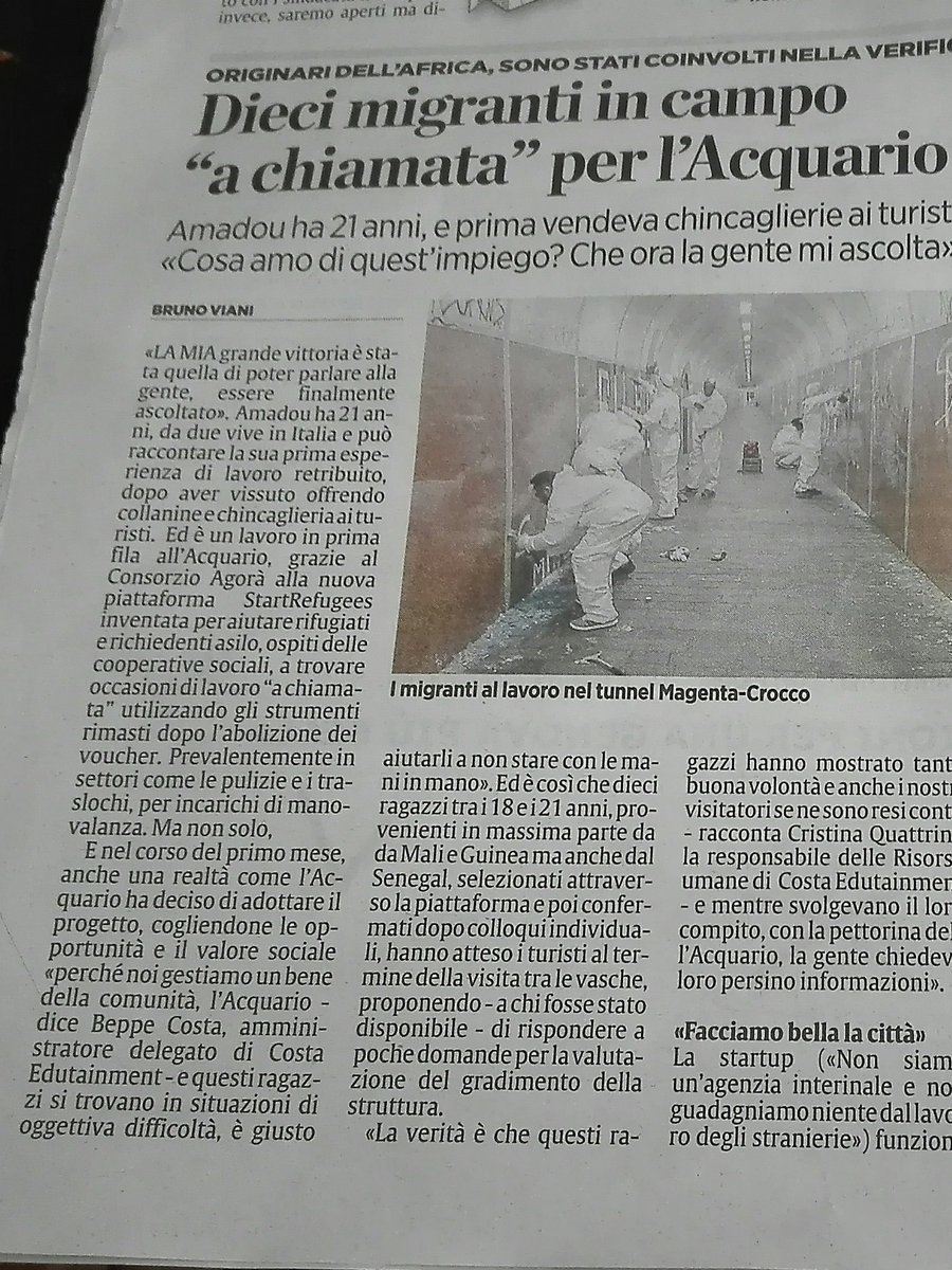 Una bella storia di innovazione sociale che vede protagoniste 3 aziende associate a ETIClab : oggi il Secolo parla di  StartRefugees una startup nata in Social Hub Genova e cresciuta grazie a Consorzio Agora e Costa Edutainment. #insiemesivalontano #braviinostriassociati