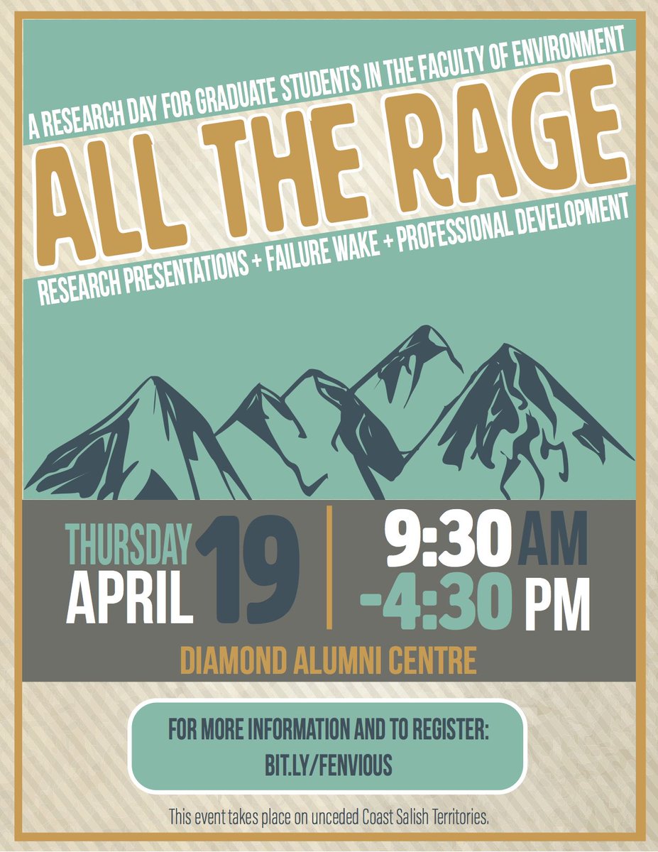 CathyDAndrea99's tweet photo. Excited to attend RAGE Workshop (Resource management, #Archaeology, Geography, Ecological restoration) on @SFU graduate research!
@SFUArchaeology @SFUENV @SFUheritage #FEnvious https://t.co/uy1hPAr5Y6