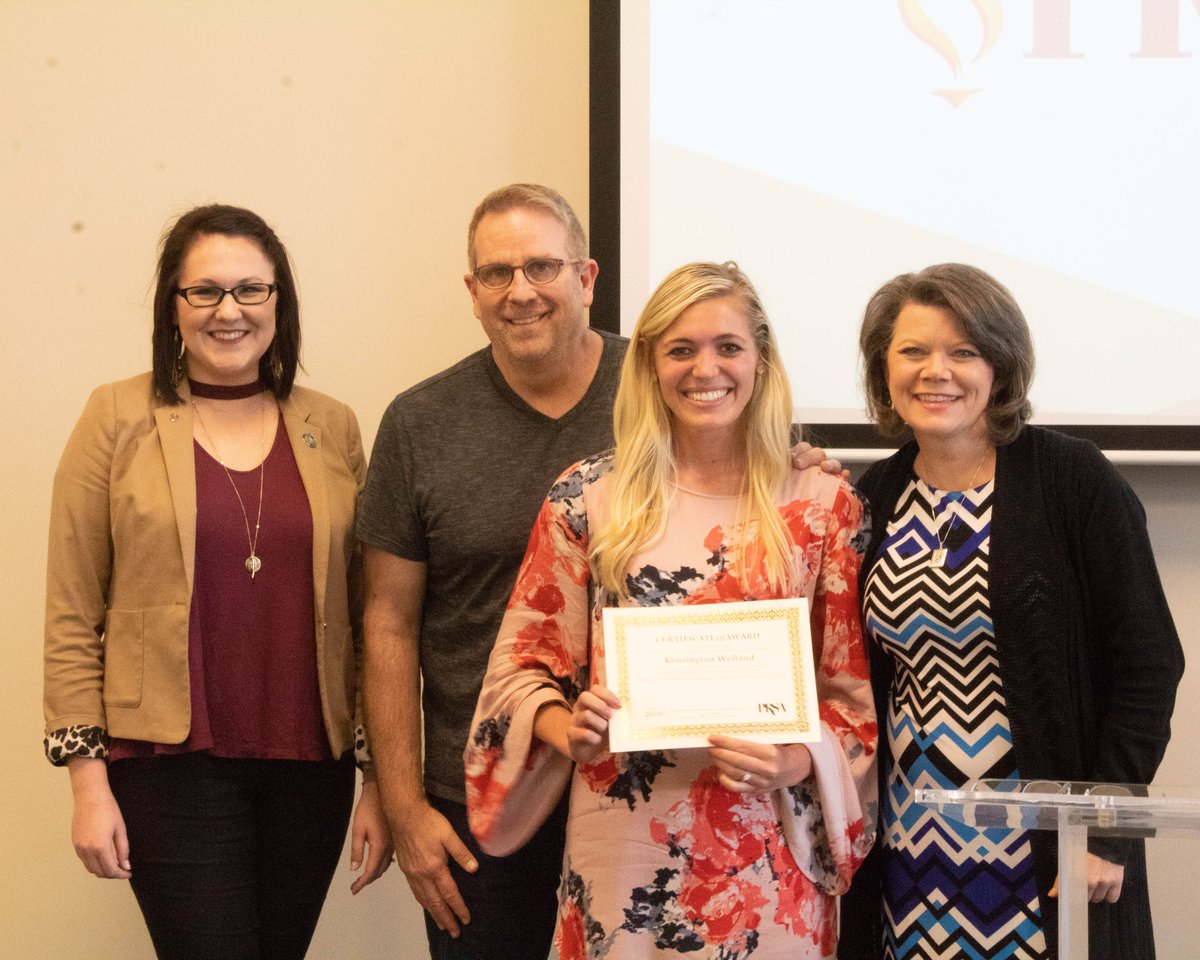 LeeUPRSSA's tweet photo. Congratulations to our second Silverman PRSA Award winner, Kensington Weiland!
This award is given to one graduating  PRSSA Senior who exemplifies the legacy that longtime #LeeUnviersity faculty member, Dr. Patty Silverman, lead during her time molding the pr program. https://t.co/qUw95SNAPw