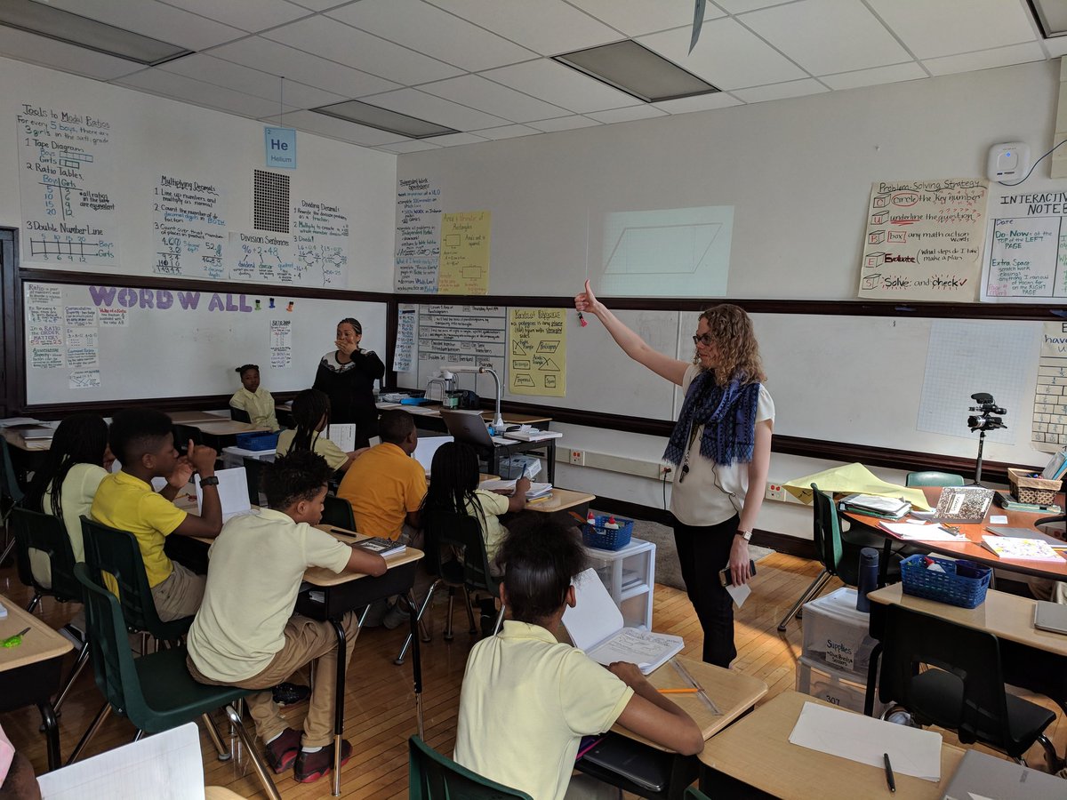 engageAUSL's tweet photo. Powerful coaching--Ms. Brown co-teaching 6th grade geometry with Ms. Hansen at Fuller SOE. https://t.co/KD2GHpT1qP