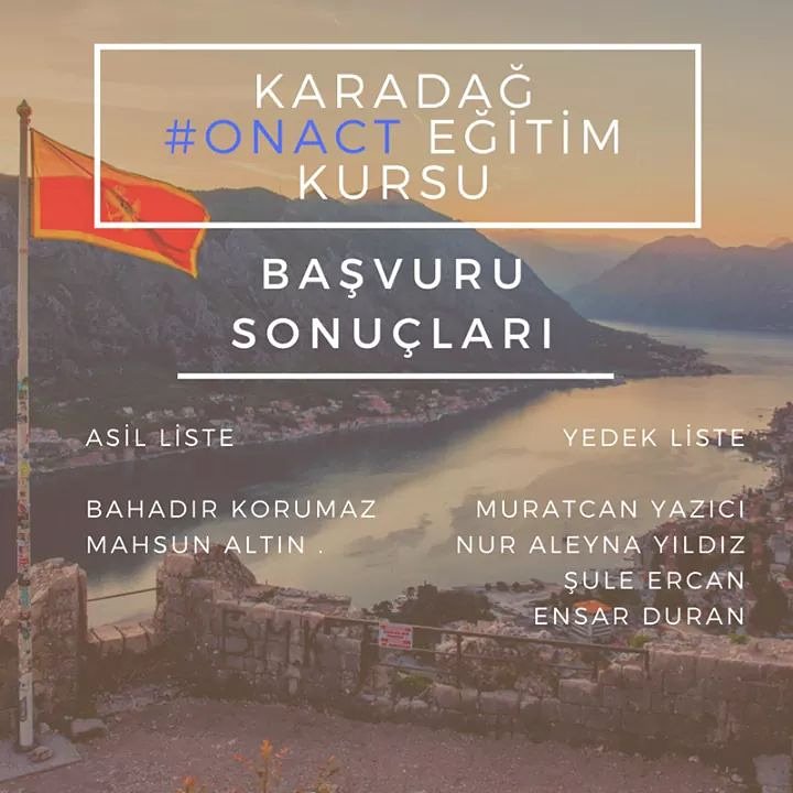 aguyouth's tweet photo. Yolculuk var!

Karadağ`da düzenlenecek #onAct isimli eğitim kursu için komite değerlendirmesi tamamlandı. Seçilen katılımcılara başarılı bir proje süreci diliyoruz.
#AGUyouth https://t.co/h0dB5dxa9q