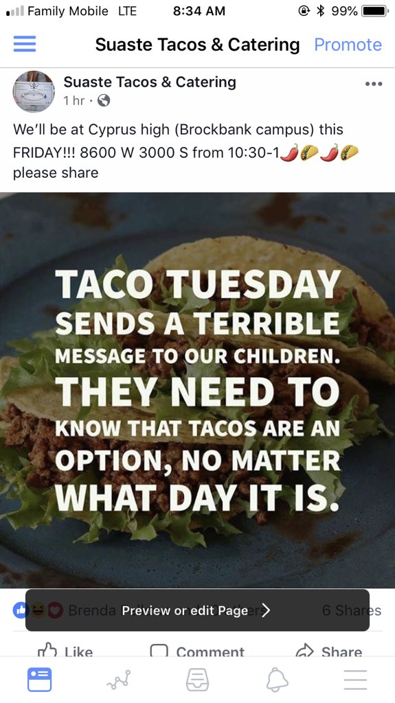 KimberlySuaste's tweet photo. #tacosareinstylr #cypruspirates #cyprushigh #tacosallday #mexicanfoodloversonly #freshtacofridays https://t.co/nCeSk12z7Q