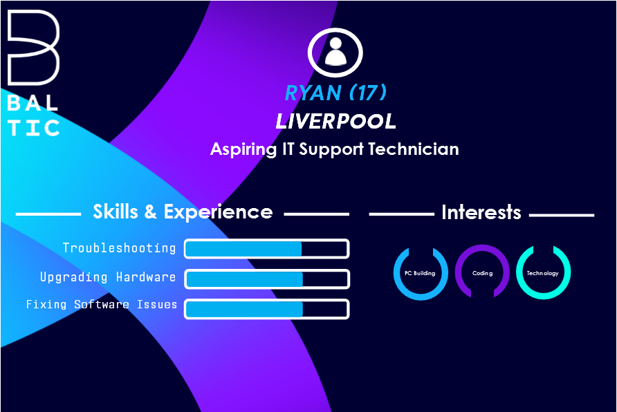 #Liverpool Are there any businesses that are looking to grow their IT team?

Ryan is passionate about starting his career as an IT support technician and is eager to develop his skills further.

#Apprenticeships