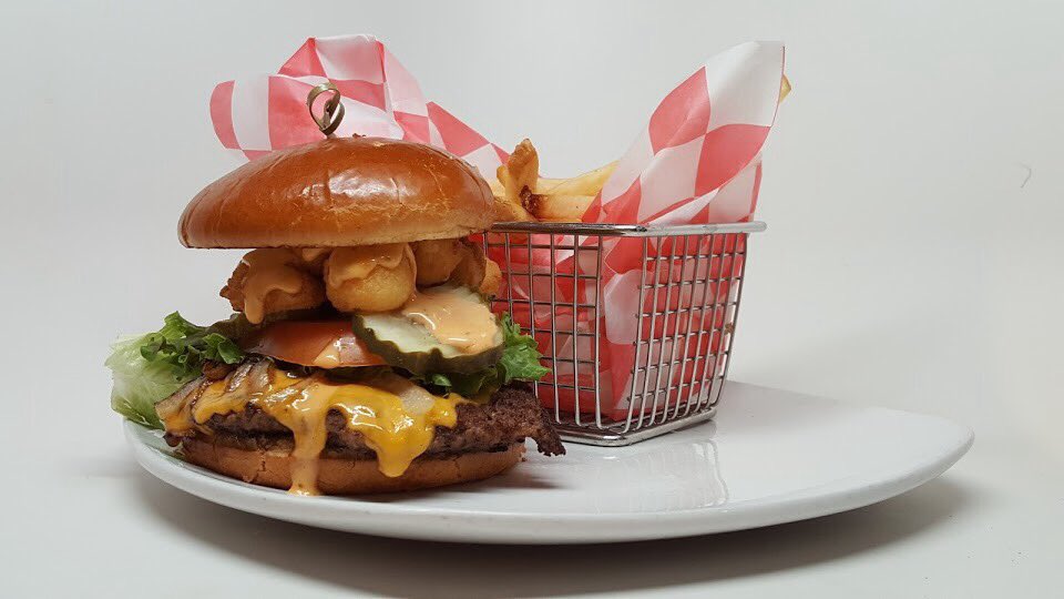 Let's beat North! Come out to the Colonial Cafe today from 3-10 to the Burger Challenge! Buy the Krabby Patty or the Mac Attack!