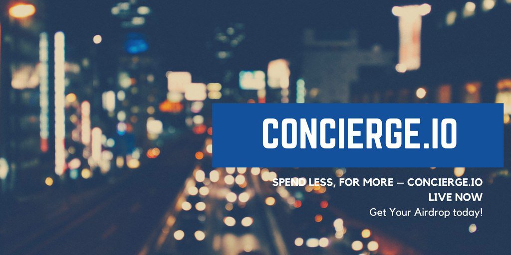 AIRDROP TIME!

57 $CGE for the first 75 followers that:

- retweet
- follow @conciergeio 
- join t.me/conciergeio_ch…
- comment with their $NEO address

Concierge is the first travel marketplace with 0% fees built on the $NEO ecosystem.

ICO live now.