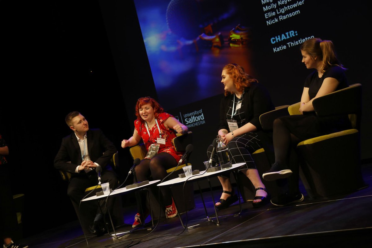 💬 | "You guys do some great stuff here, I'm really proud of <a href="/SalfordUni/">University of Salford</a>."

Salford graduate and <a href="/BBCR1/">BBC Radio 1</a> DJ <a href="/KatieThistleton/">Katie Thistleton</a> showing some ❤️ for our current students, who are taking questions from our delegates at #NARM18 on how to create audio content for gen Z.