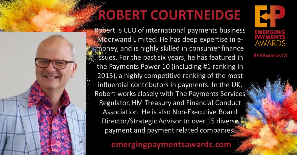 EPAwards's tweet photo. @prepaidrobert, highly-regarded payments law expert will be judging at the #EPAwards18!
The Emerging Payments Awards have 10 years of experience in championing excellence in payments. Showcase your #paytech innovations, enter by 23 Apr: https://t.co/tNkem1KWyP @moorwand https://t.co/DoC86EXwgQ