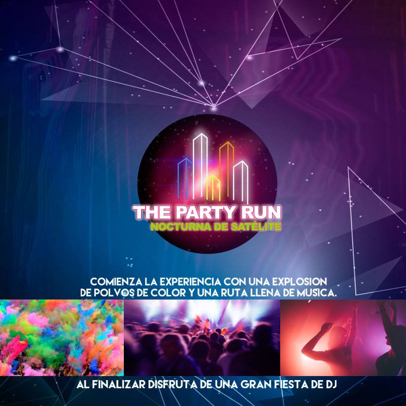 algarabia's tweet photo. ¡No te pierdas la carrera nocturna más divertida del año: #ThePartyRun! Una experiencia para todas las edades que termina con una gran fiesta de DJ’s. La cita es en Centro Cívico Ciudad Satélite el próximo sábado 21 de abril, a las 19:00 hrs. Más información en @MetaSportsM. https://t.co/rNO2UoGhsr