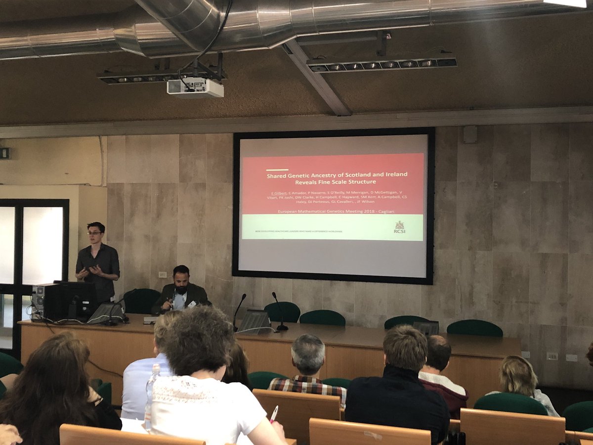 amy_m_cole's tweet photo. Ed @MCT_RCSI @RCSI_Irl presenting on the shared #genetic ancestry of Scotland and Ireland at the opening session of #emgm2018 #populationstratification @emgm2019 https://t.co/kKhLAKbi4j
