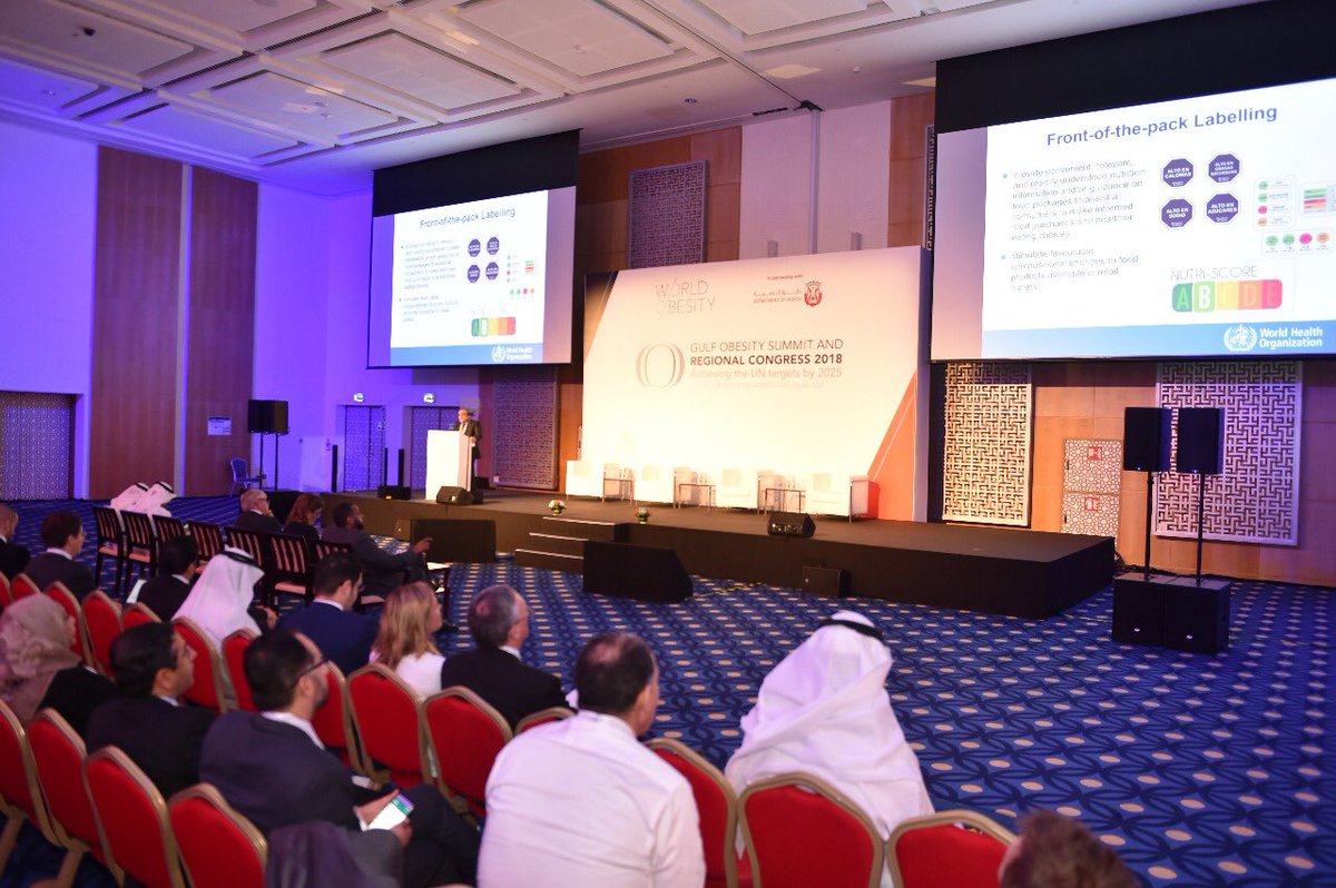 ADNECGroup's tweet photo. #Abu Dhabi National Exhibition Centre #ADNEC’s hosts Gulf Obesity Summit &amp; Regional Congress #GRCO18 at Conference Halls A/B, where renowned regional &amp; int’l faculty will be delivering lectures, discussions and presentations to decision makers &amp; experts #ObesePlanet #beatNCDs https://t.co/Rvl8P2FE4M