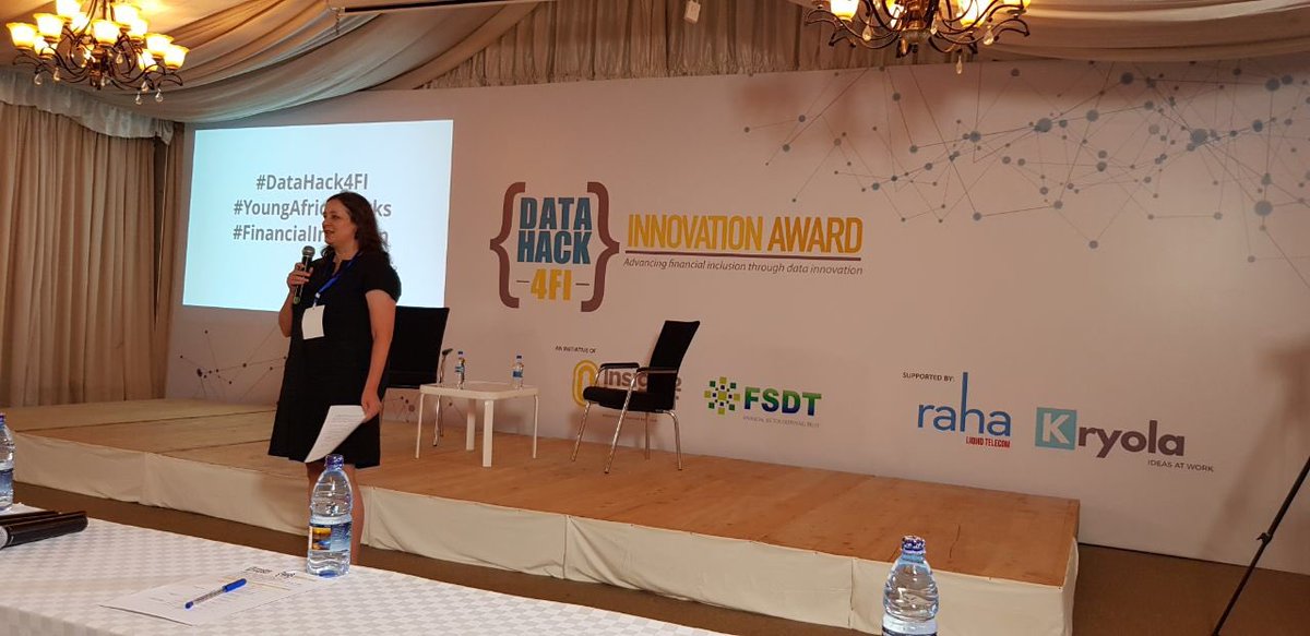 i2ifacility's tweet photo. Karen Kuhlcke from i2i opens the evening competition in #Tanzania #DataHack4FI @liquidtelecomtz @ideas_atwork @FSDTanzania #FinancialInclusion https://t.co/TbdGOGp4gP