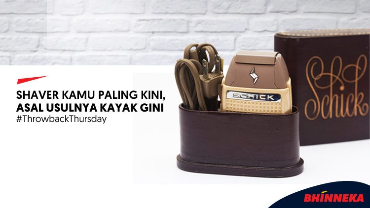 bhinneka's tweet photo. B'Nerz, tahu nggak? Electric #shaver pertama dipatenkan #JacobSchick pada 1930. Ia memanfaatkan pengulangan daya tarik magnet, jadi bulu halus pada wajah terpotong tanpa melukai wajah. Sistem ini menjadi landasan bagi electric shaver kekinian #ThrowbackThursday #AsliBikinTenang https://t.co/2Bj30U7EoO