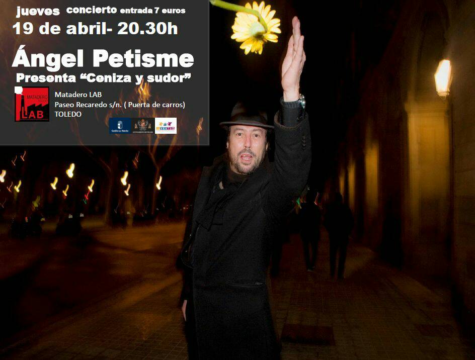 toledhoy's tweet photo. JUE 19ABR 20:30h Concierto Ángel Petisme. Presentación de último trabajo “Ceniza y sudor”
Lugar: Matadero LAB - Paseo de Recaredo 
Precio: 7€
Más información: elmataderolab@gmail.com https://t.co/Hqq5qf9B7P