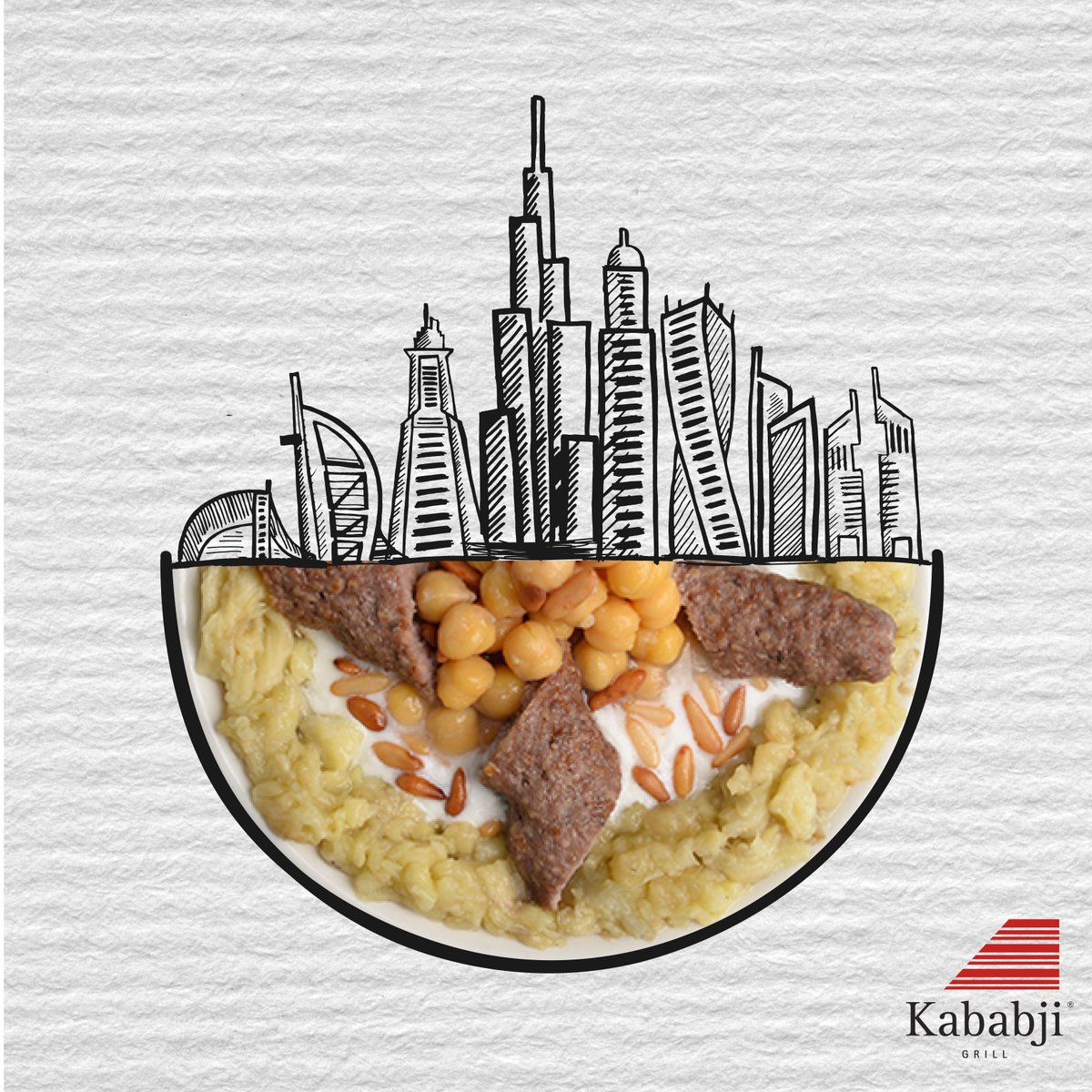 Some see the plate half full, some see the plate half empty. At Kababji we see a sensational appetizer and an astonishing skyline.  #Kababji