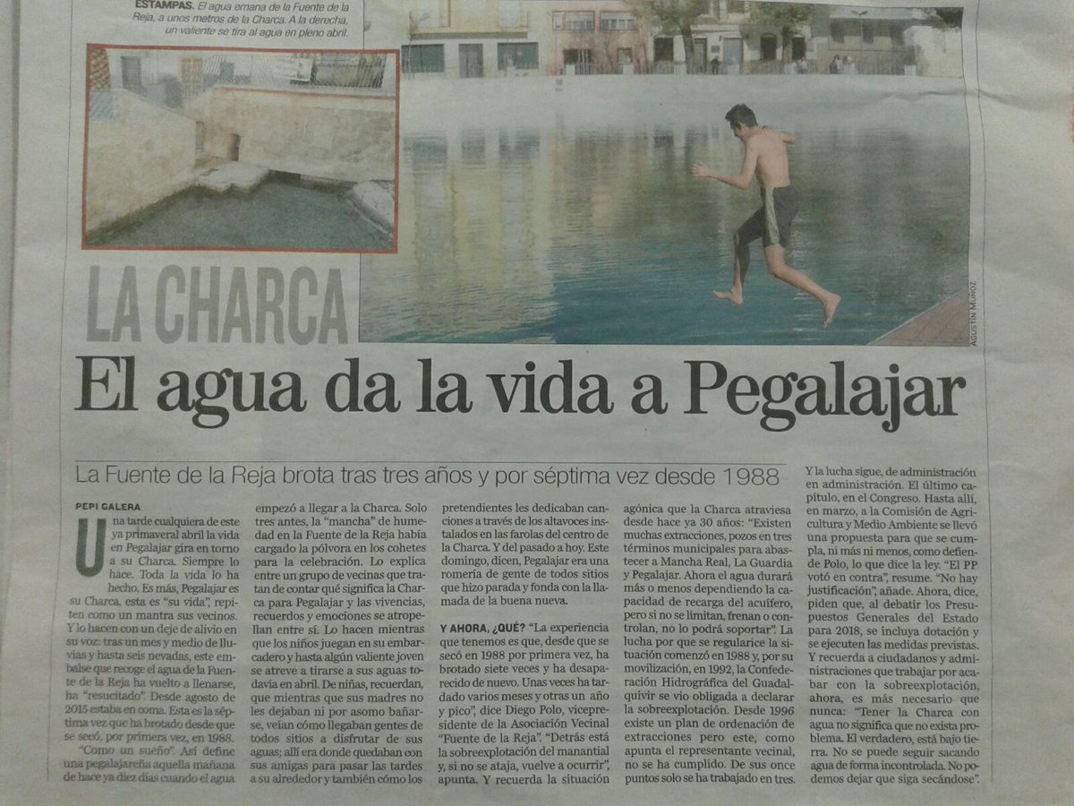 PegalajarNatura's tweet photo. Artículo de Pepi Galera sobre la Charca de #Pegalajar https://t.co/tIf95FIAR9
