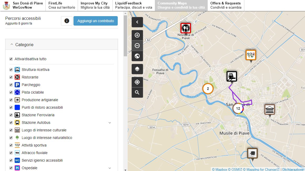 Mapping4Change's tweet photo. WeGovNow pilot for @SanDonaOfficial  is already up and running https://t.co/gezJ2i54FW and it can already be used by the local residents.
Instituto Alberti's students are involved in a project to inform about accessibility using Community Maps  https://t.co/qkiAenfrSo @WeGovNowEU https://t.co/bjsOhcWc4A