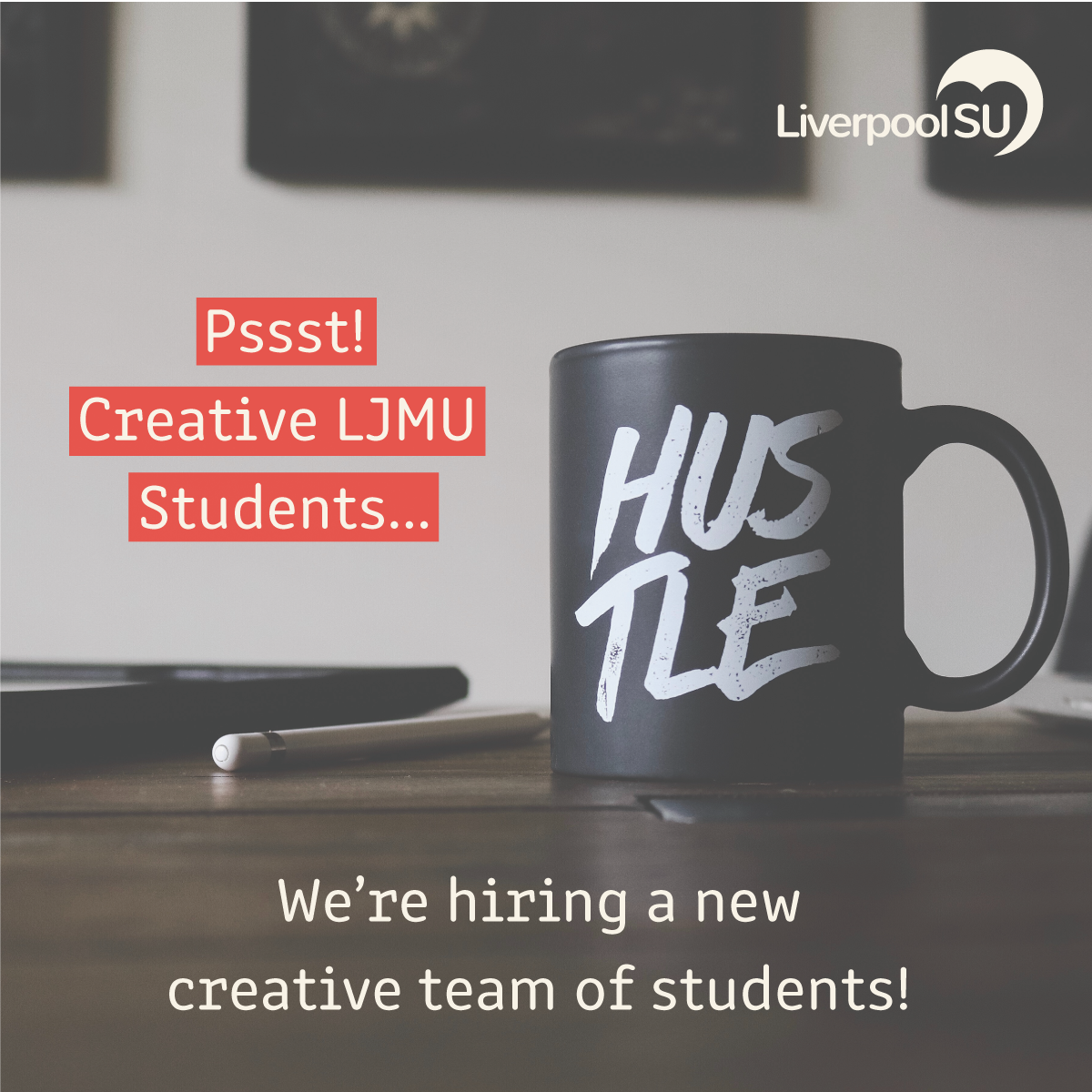 johnmooressu's tweet photo. WE'RE HIRING! We're looking for LJMU students to fill a number of student staff roles for us - from photography to digital comms to promotional work 🙌 We're flexible to fit round your studies &amp; the pay isn't bad either 💸Go here for more info or to apply: https://t.co/fdZoST6ShF https://t.co/bd3YjPkDqq