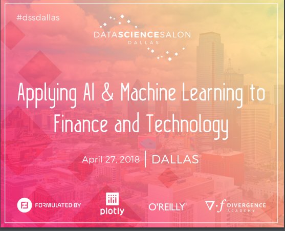 DoAIwithFirefly's tweet photo. Excited to participate in upcoming #DSSDallas on April 27th! Compelling #datascience minds on tap to discuss the latest trends in #AI and #MachineLearning with @DataSciSalon.  To attend in Dallas: https://t.co/53DrT3nYbM https://t.co/vMgyrkW7O7